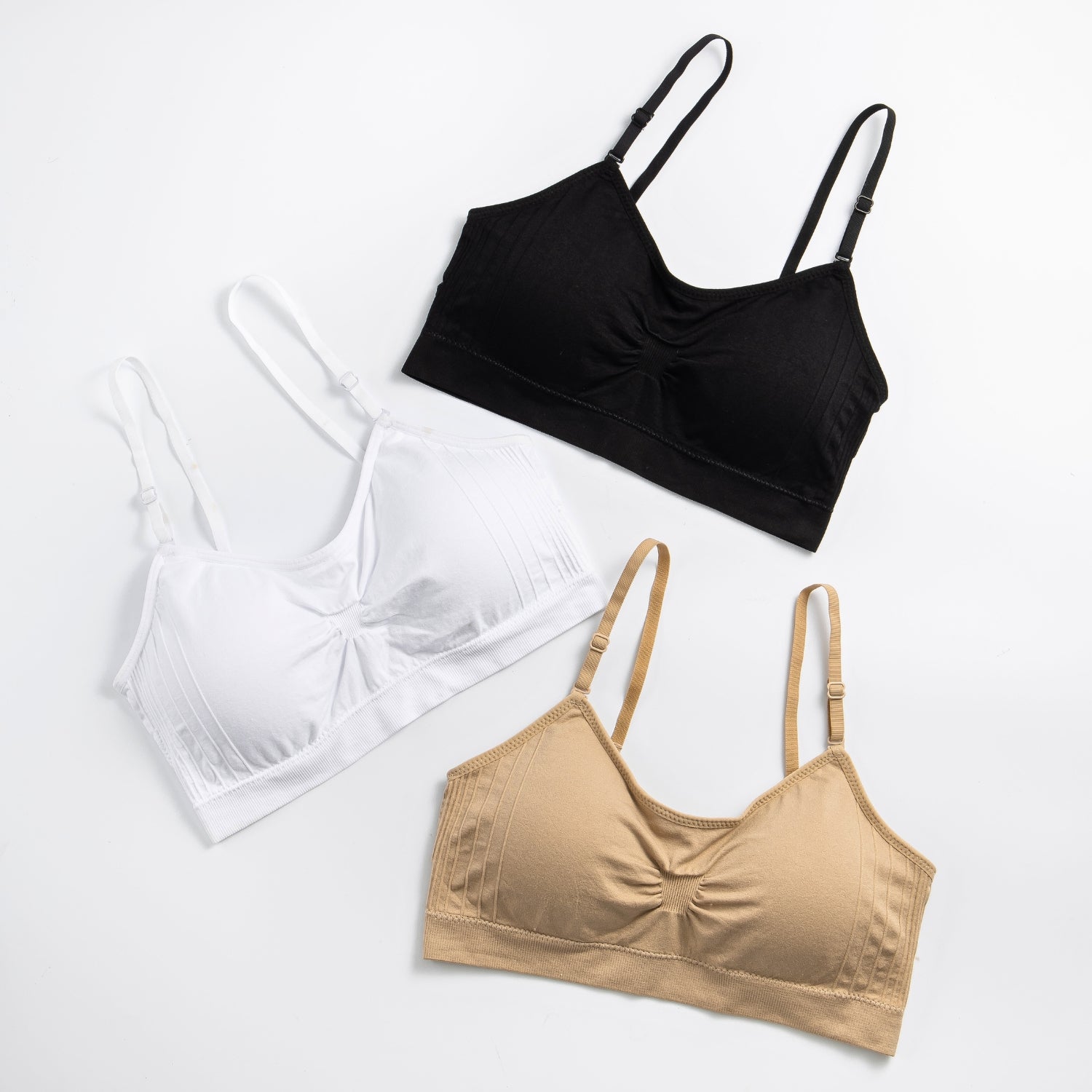 Authentic Bavme bras in black, white and nude