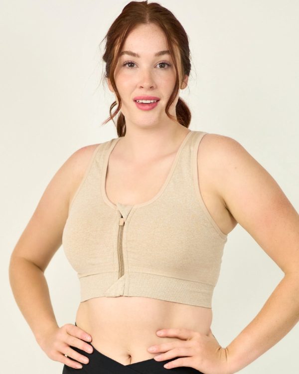 Bavme Front Zipper Sports Bra 9005