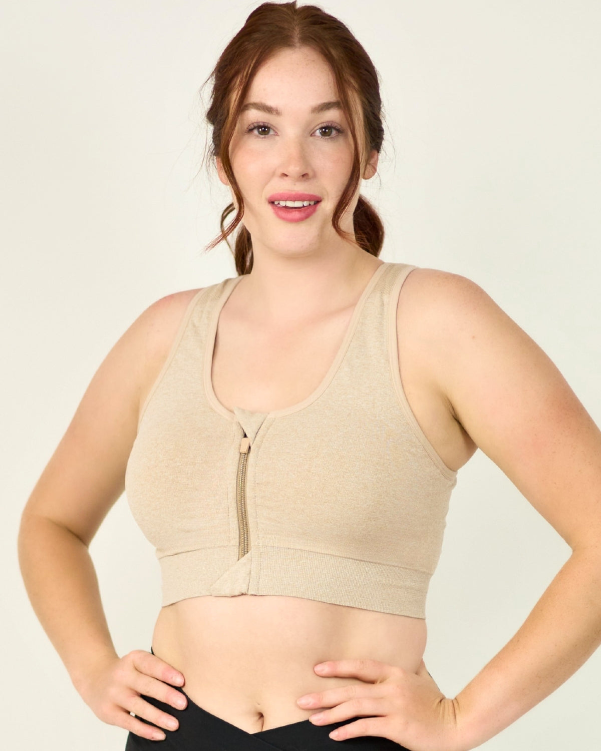 Bavme Front Zipper Sports Bra 9005