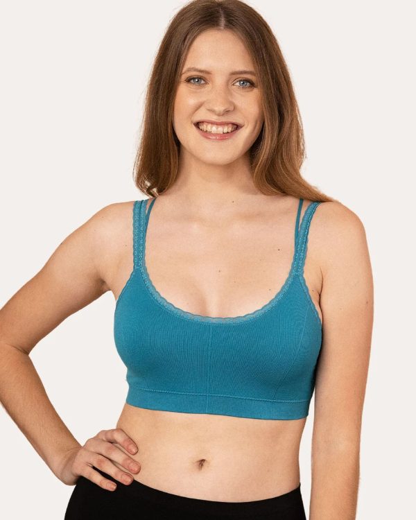 Bavme Lucky Clover Lace Criss Cross Bra 9146
