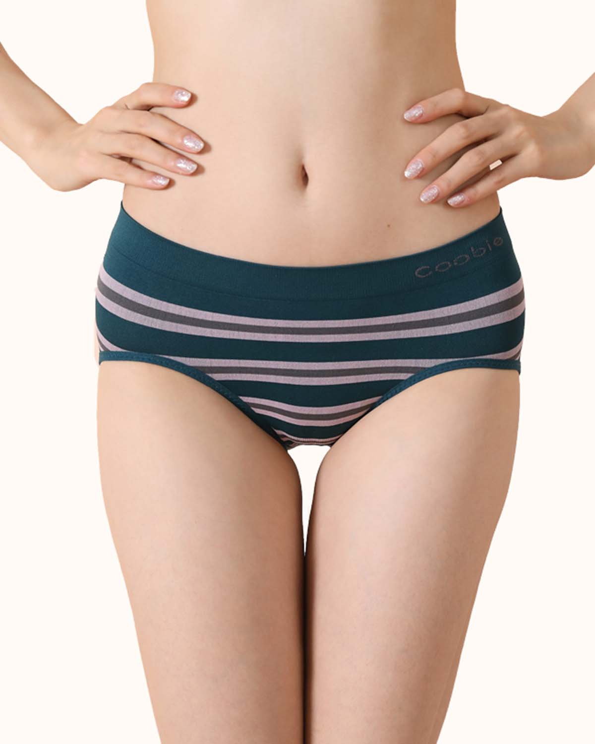 Bavme Striped High Rise Briefs 9097 (3 Pairs)